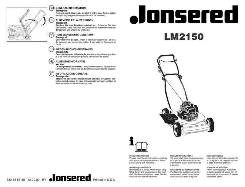 Jonsered LM2150 instruction manual