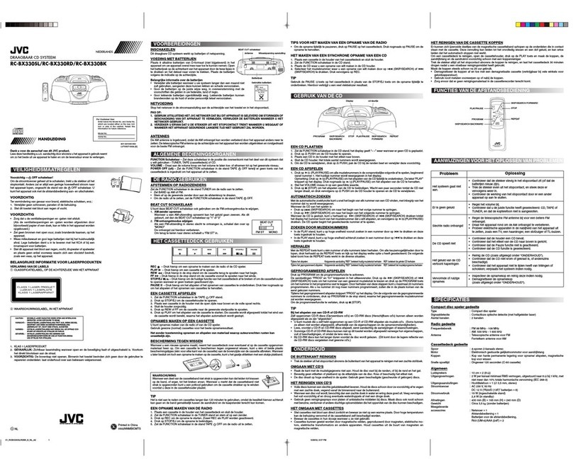 JVC RC-BX330BK User manual JVC RC-BX330BK User manual