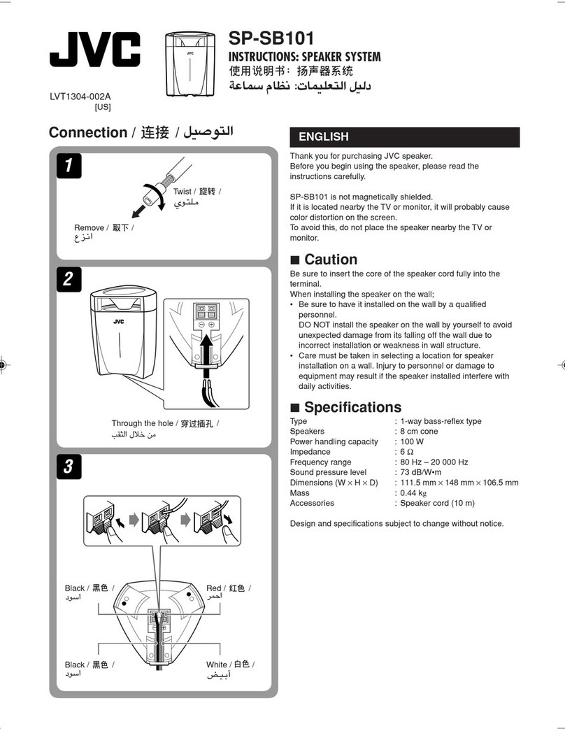 JVC SPEAKER SYSTEM SP-SB101 instructions