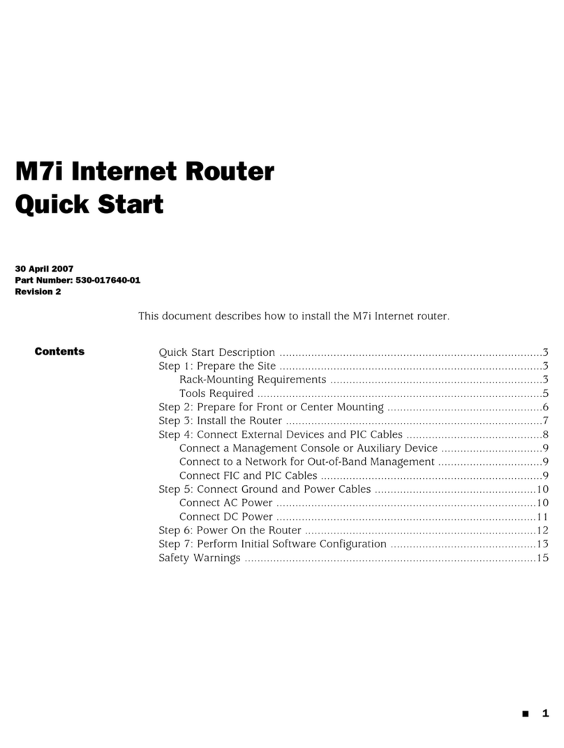 Juniper M7i User manual Juniper M7i User manual