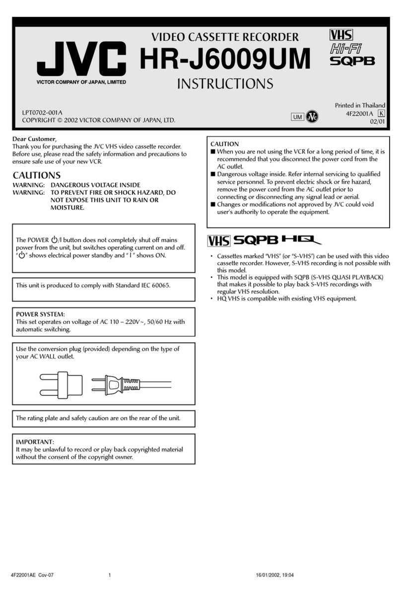 JVC HR-J6009UM User manual JVC HR-J6009UM User manual