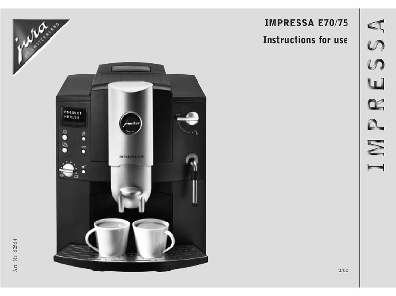 Jura IMPRESSA E70 User manual