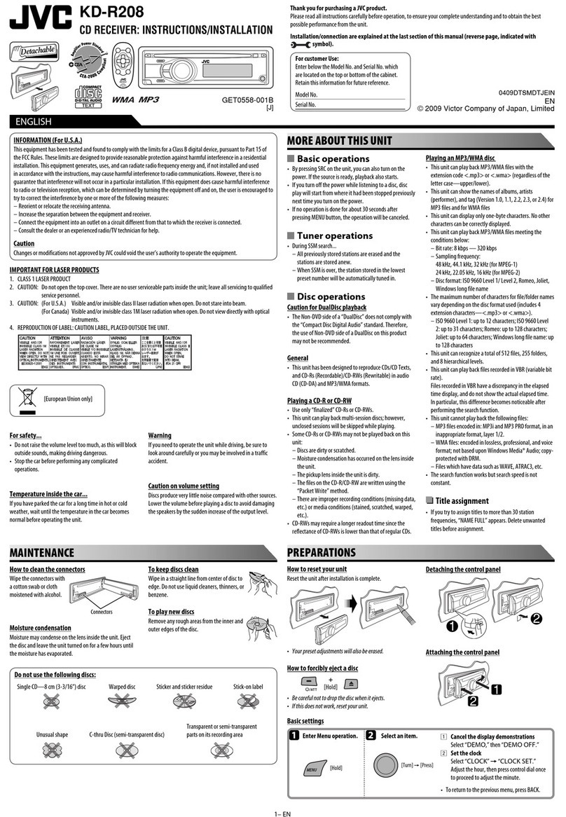 JVC GET0558-001B Parts list manual