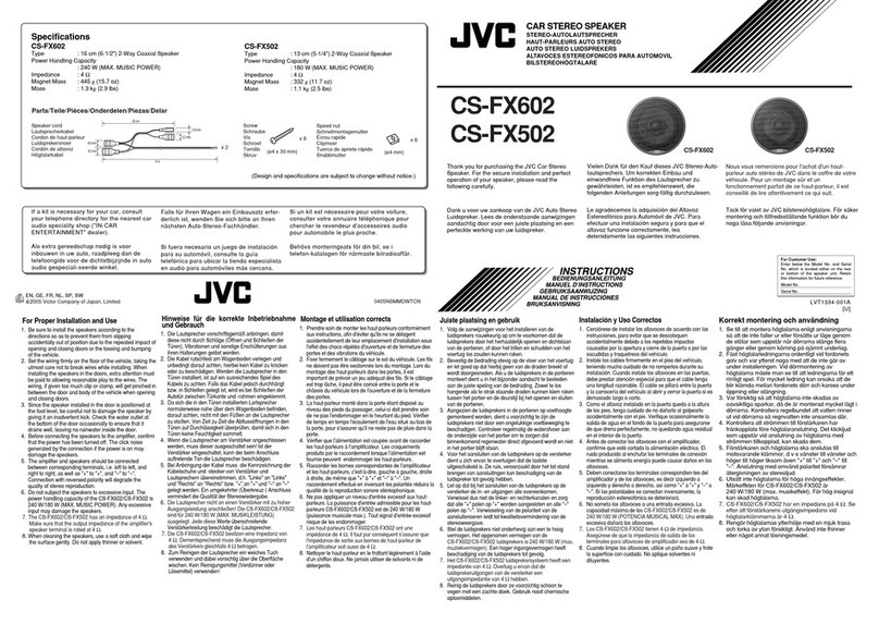 JVC CS-FX502 User manual
