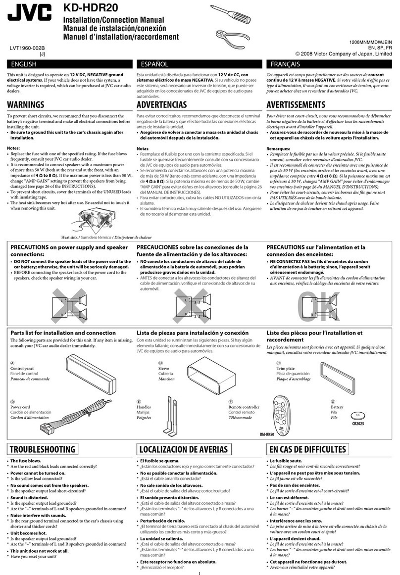 JVC KD-HDR20 Guide