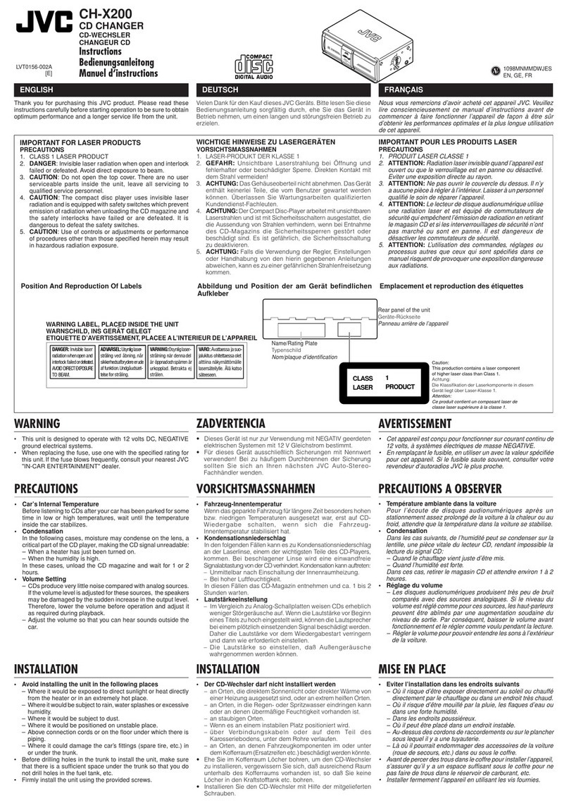 JVC CH-X200 User manual