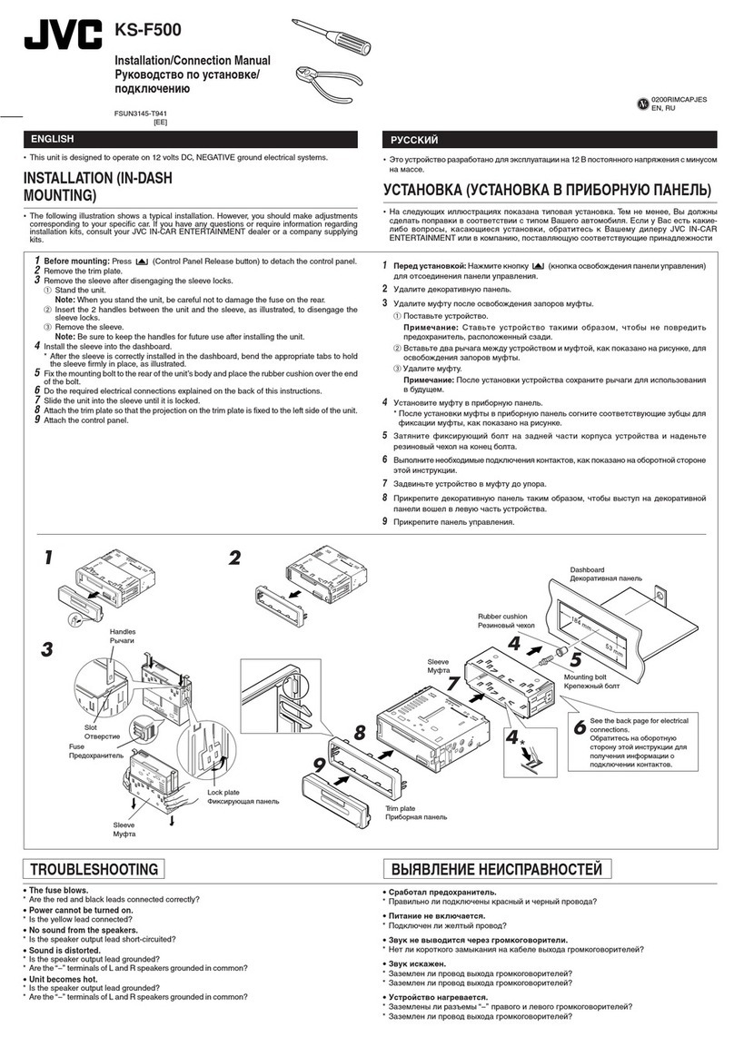 JVC Car Cassette Deck KS-F500 Guide