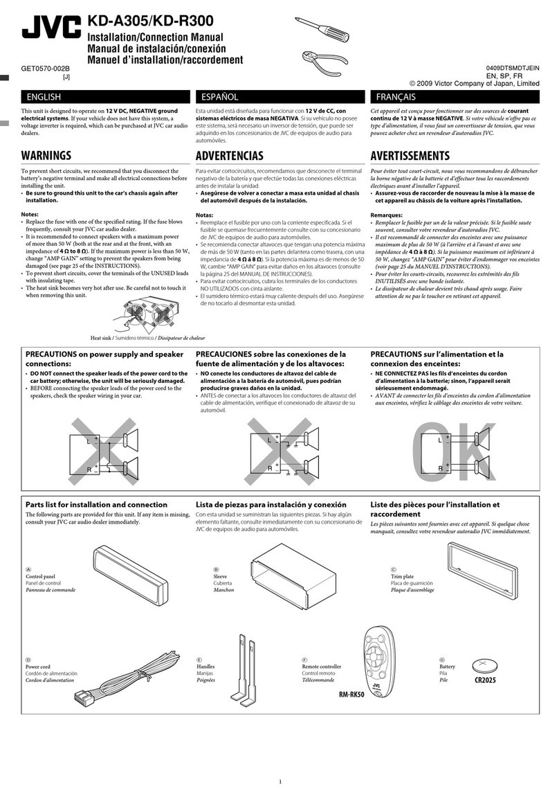 JVC Arsenal KD-A305 Guide