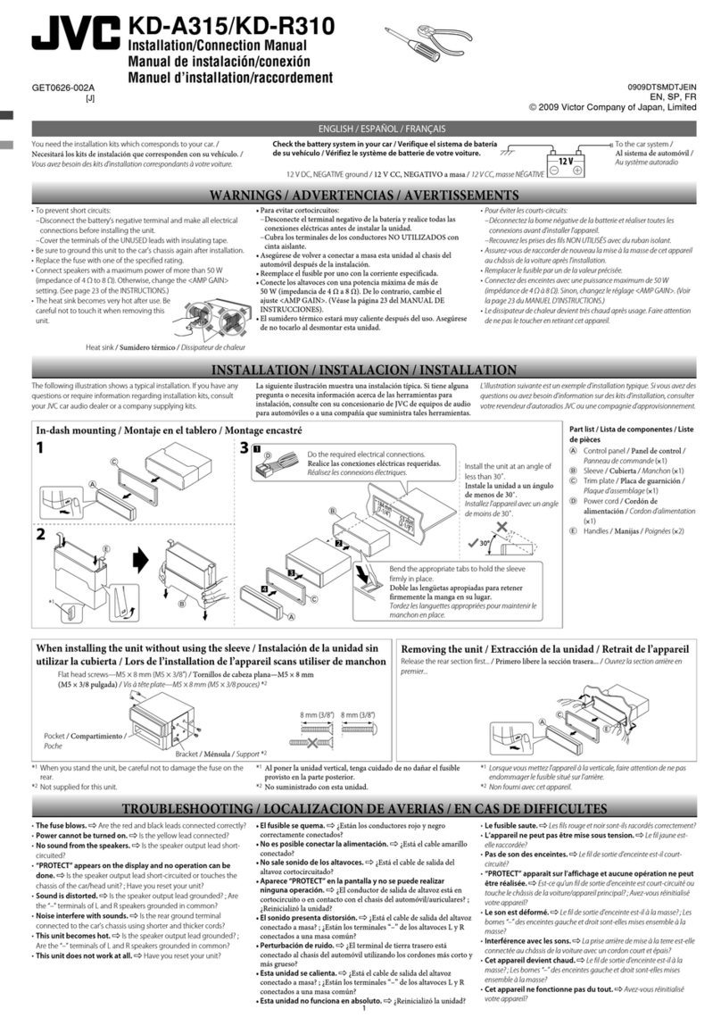 JVC KD-A315 Guide