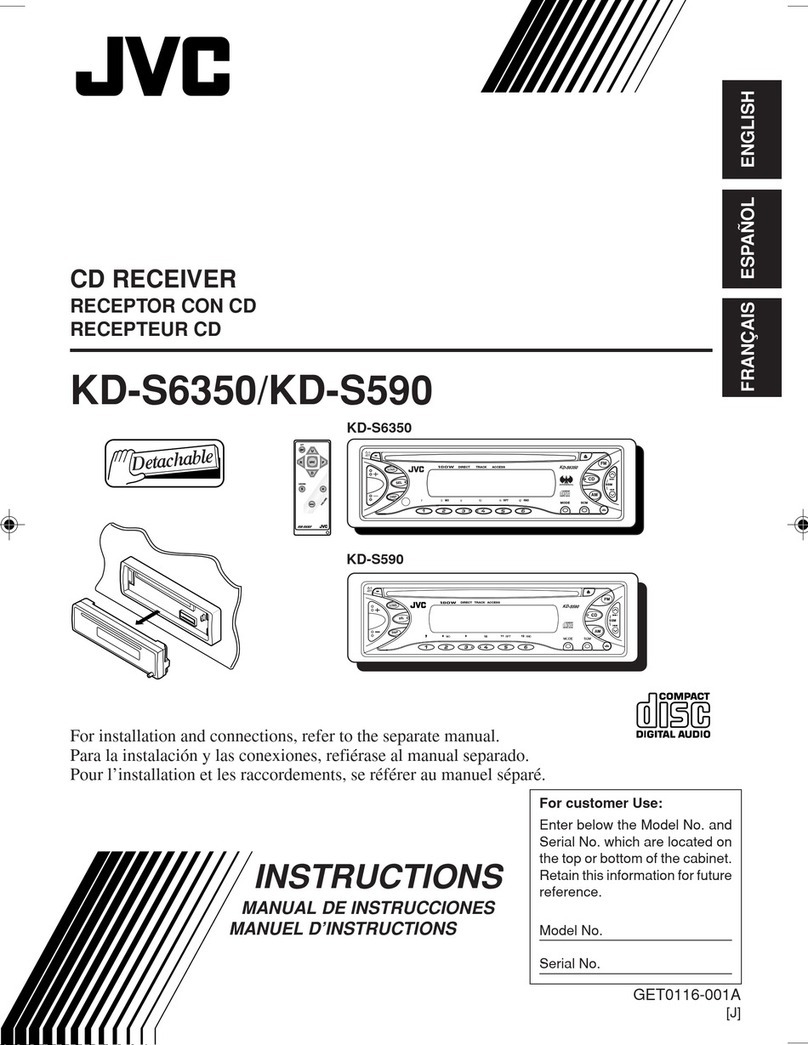 JVC KDS590 - CD Receiver With 1 Output User manual