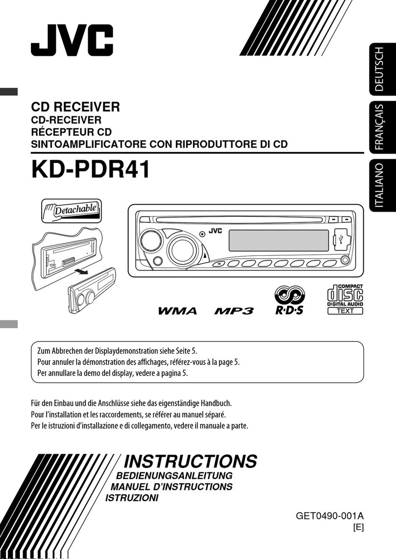 JVC KD-PDR41 Quick start guide