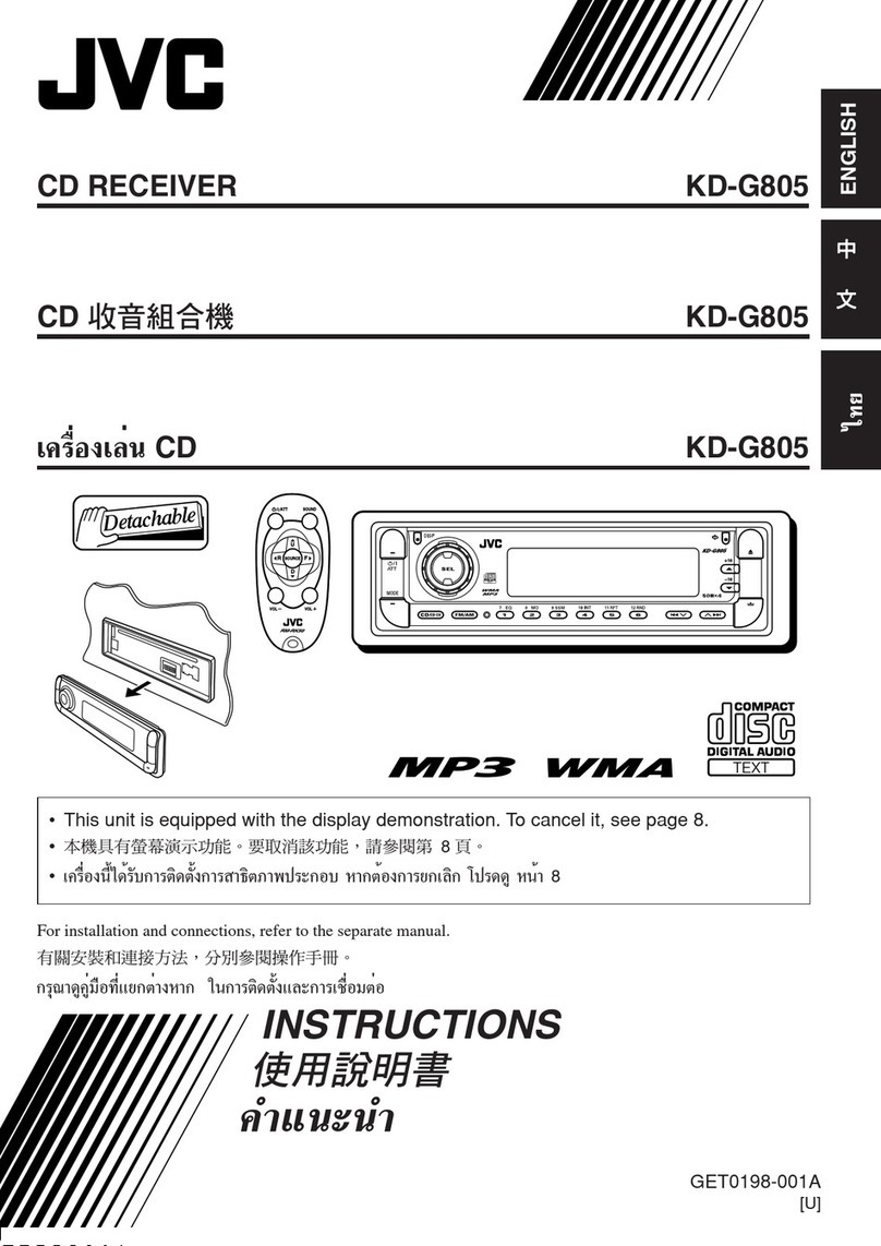 JVC KD-G805 User manual JVC KD-G805 User manual