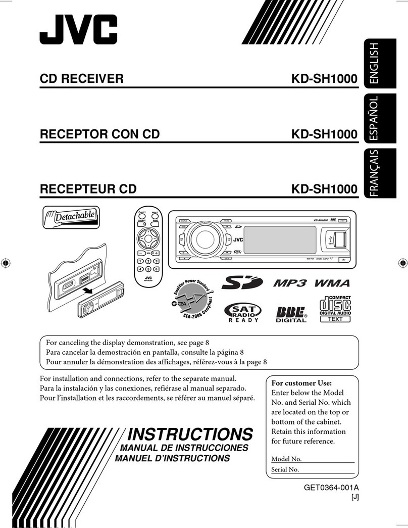 JVC KD SH1000 - Radio / CD User manual