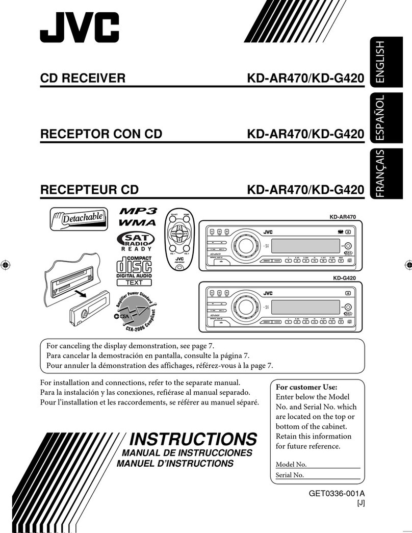 JVC KD-AR470 - Radio / CD User manual