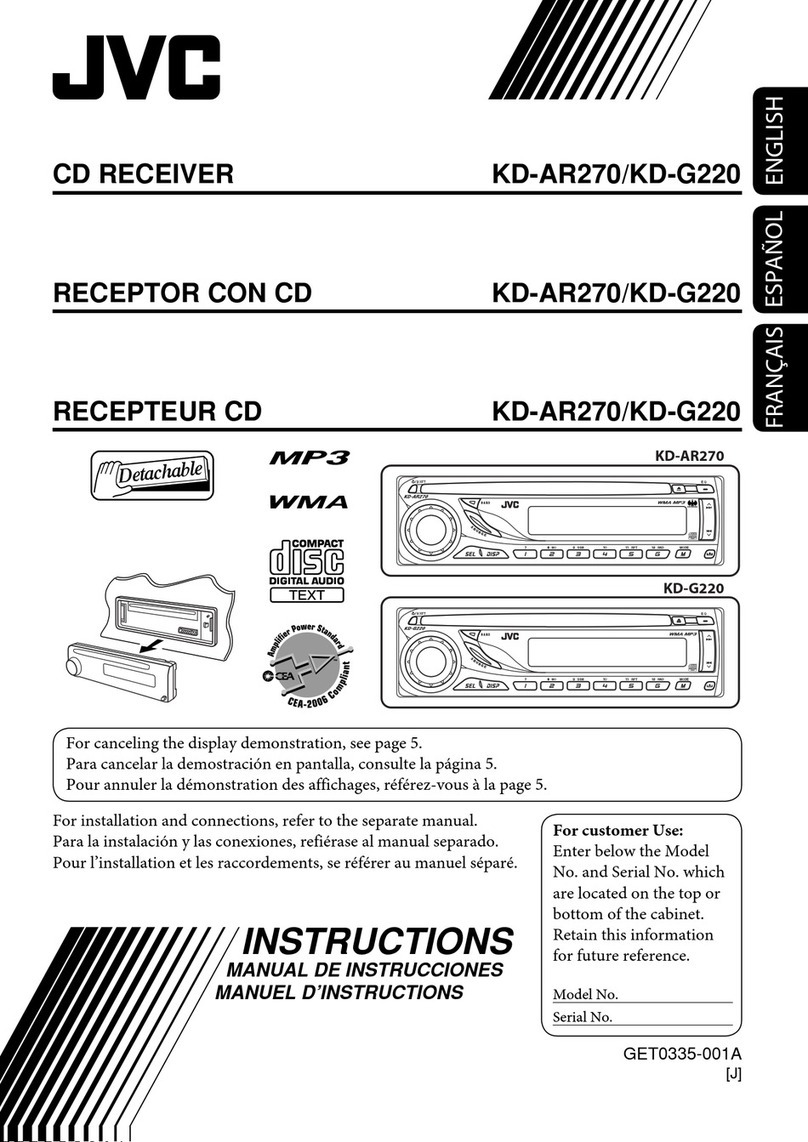 JVC KD-AR270 - Radio / CD User manual JVC KD-AR270 - Radio / CD User manual