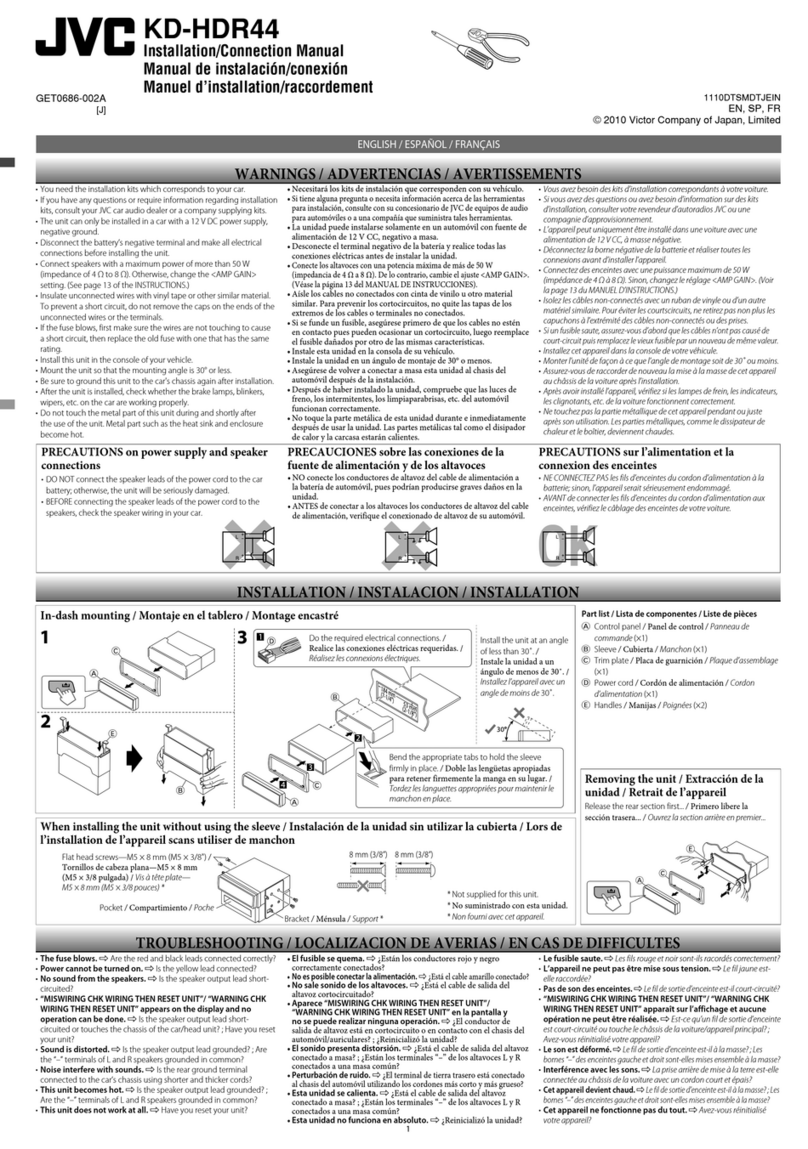 JVC KD-HDR44 Guide