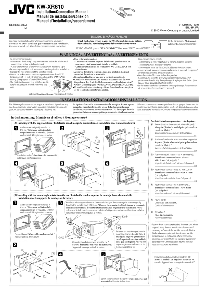 JVC KW-XR610 Guide