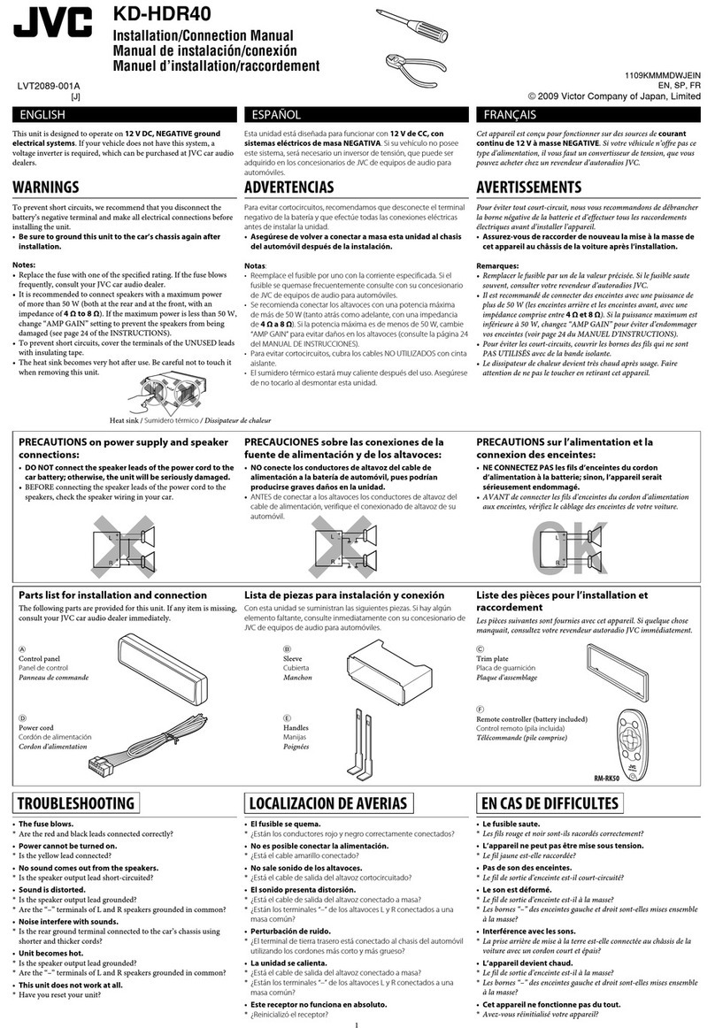 JVC KD-HDR40 Guide JVC KD-HDR40 Guide