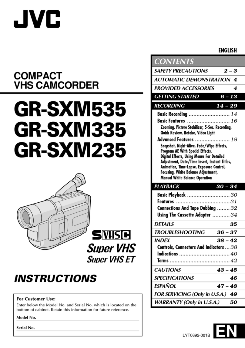 JVC GR-SXM335 User manual JVC GR-SXM335 User manual