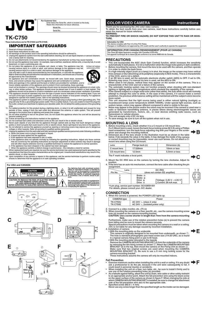 JVC TK-C750 User manual