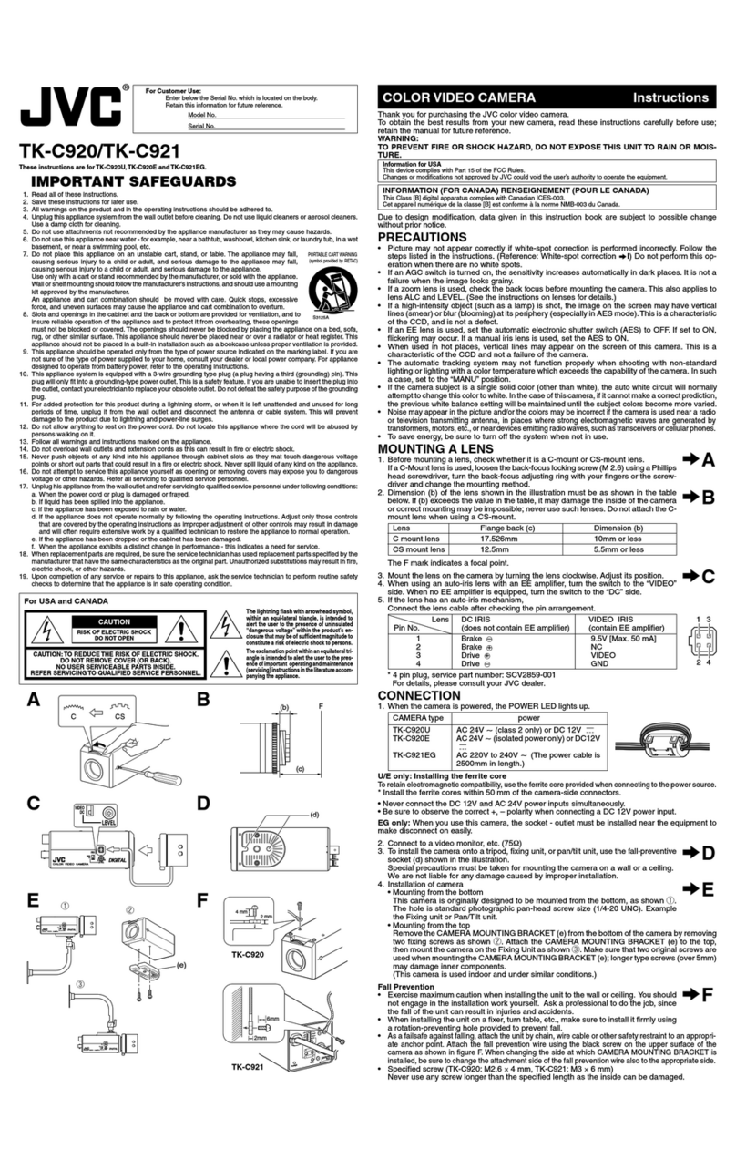 JVC TK-C920 User manual