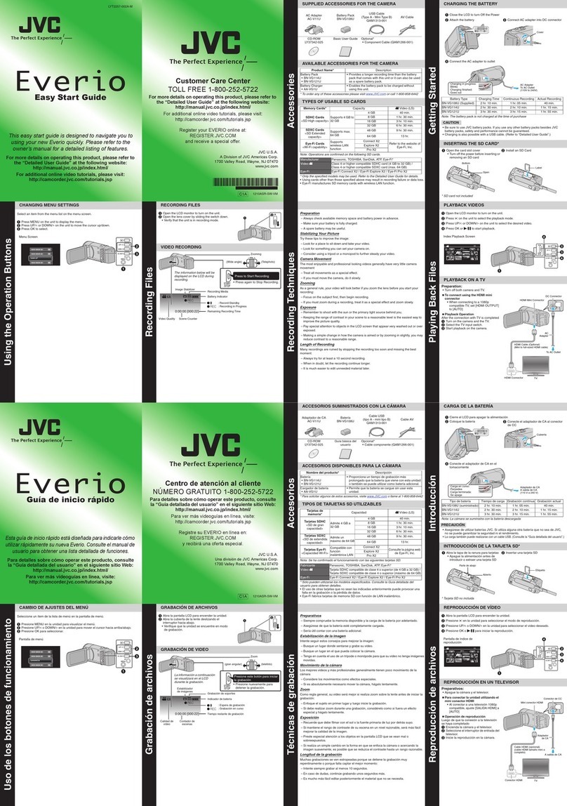 JVC Everio GZ-HM30 Instructions for use
