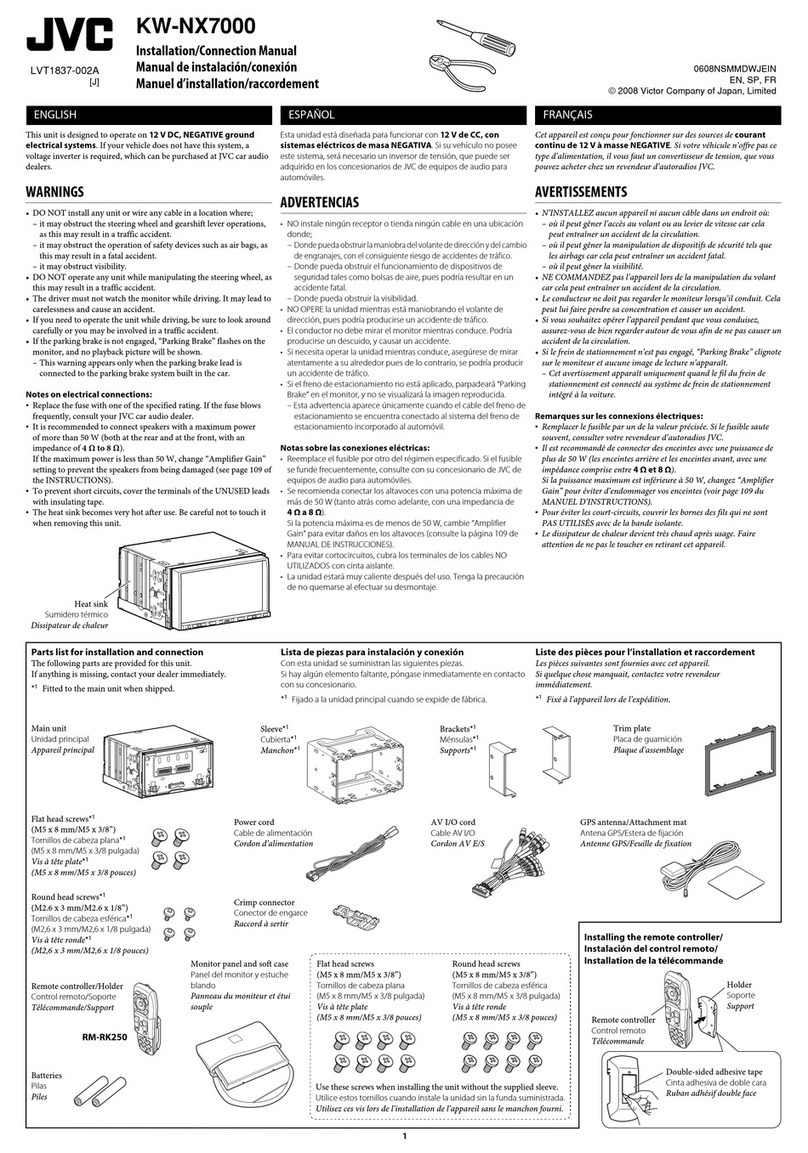 JVC KW NX7000 - Double Din Navigation Guide