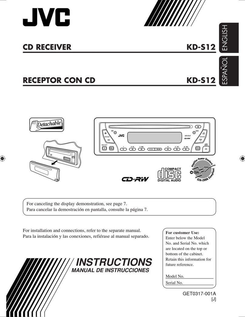JVC KD-S12 User manual JVC KD-S12 User manual