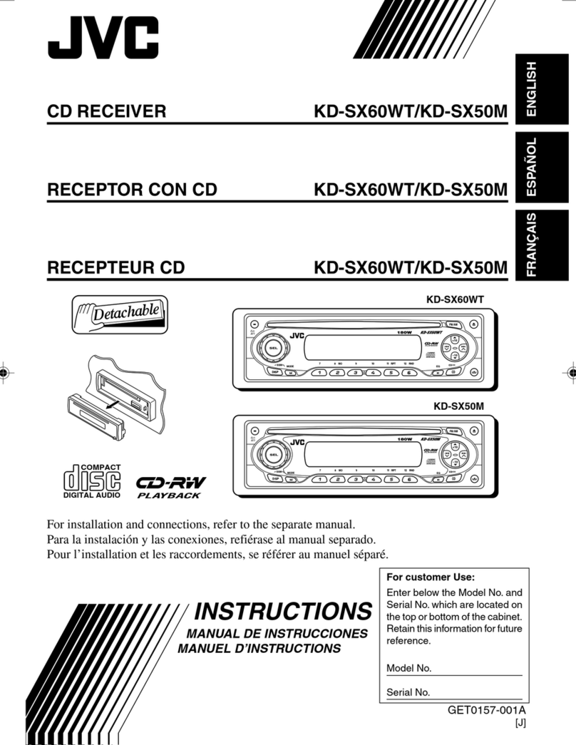 JVC SX50M - KD Radio / CD Player User manual