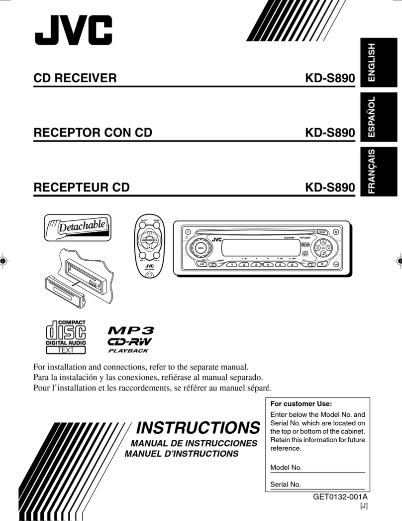 JVC S890 - KD Radio / CD User manual