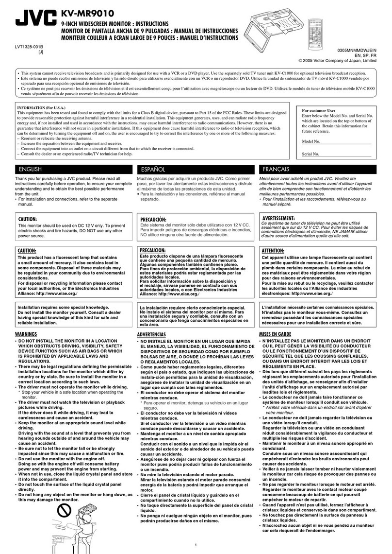 JVC KV-MR9010 User manual