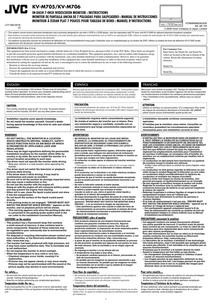 JVC KV-M705 User manual