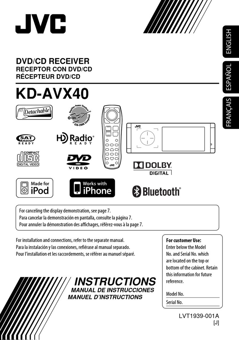 JVC KD-AVX40 - DVD Player With LCD monitor User manual