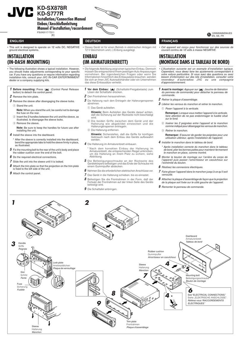 JVC KD-S777R Installation & connection manual