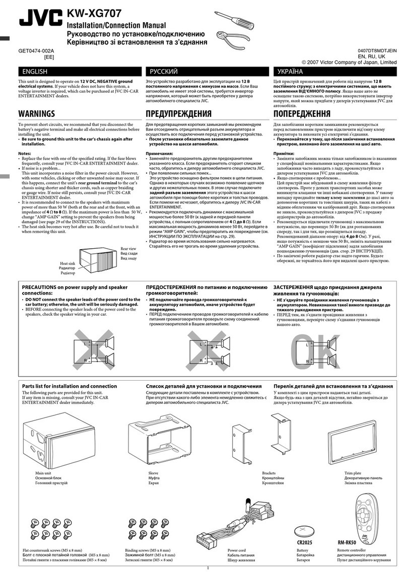 JVC KW-XG707 Guide