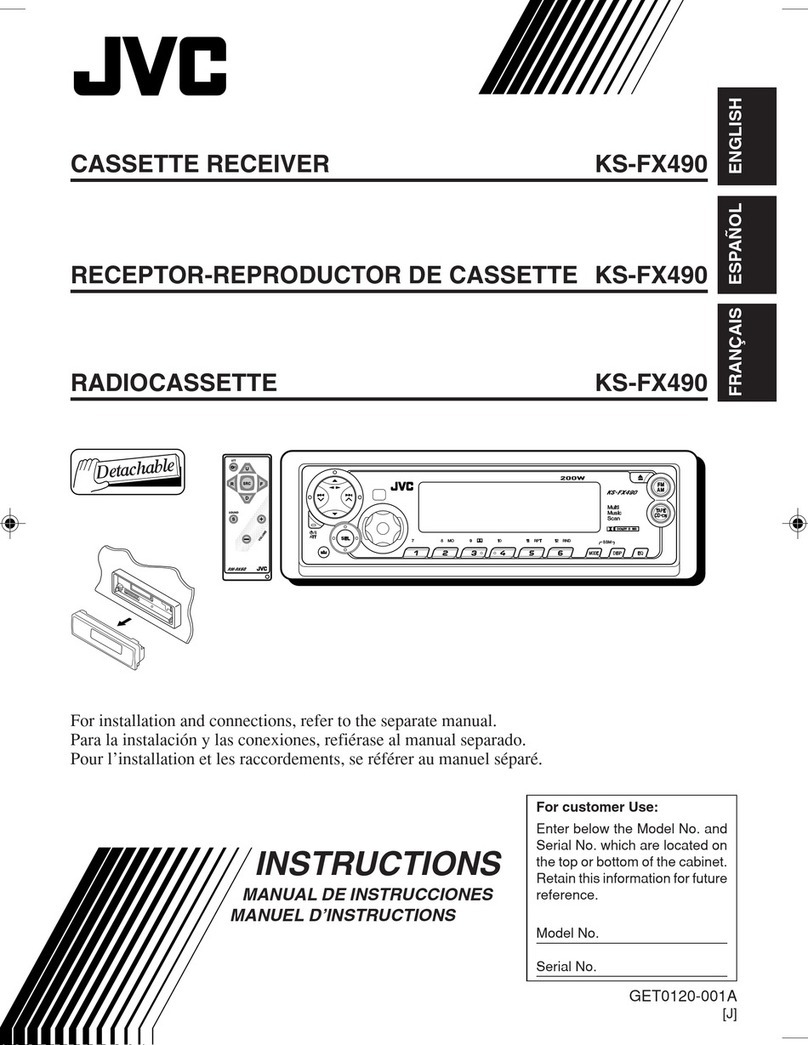 JVC KS-FX490 - Radio / Cassette Player User manual JVC KS-FX490 - Radio / Cassette Player User manual