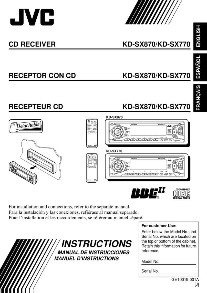 JVC KD-SX870 User manual