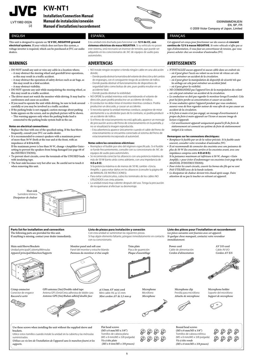 JVC KW-NT1 - Navigation System With DVD player Guide