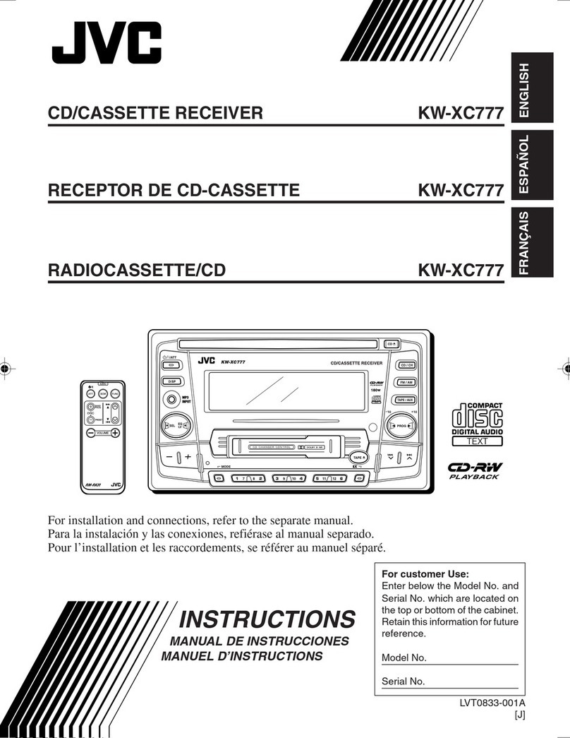 JVC KW-XC777 - Radio / CD Mounting instructions