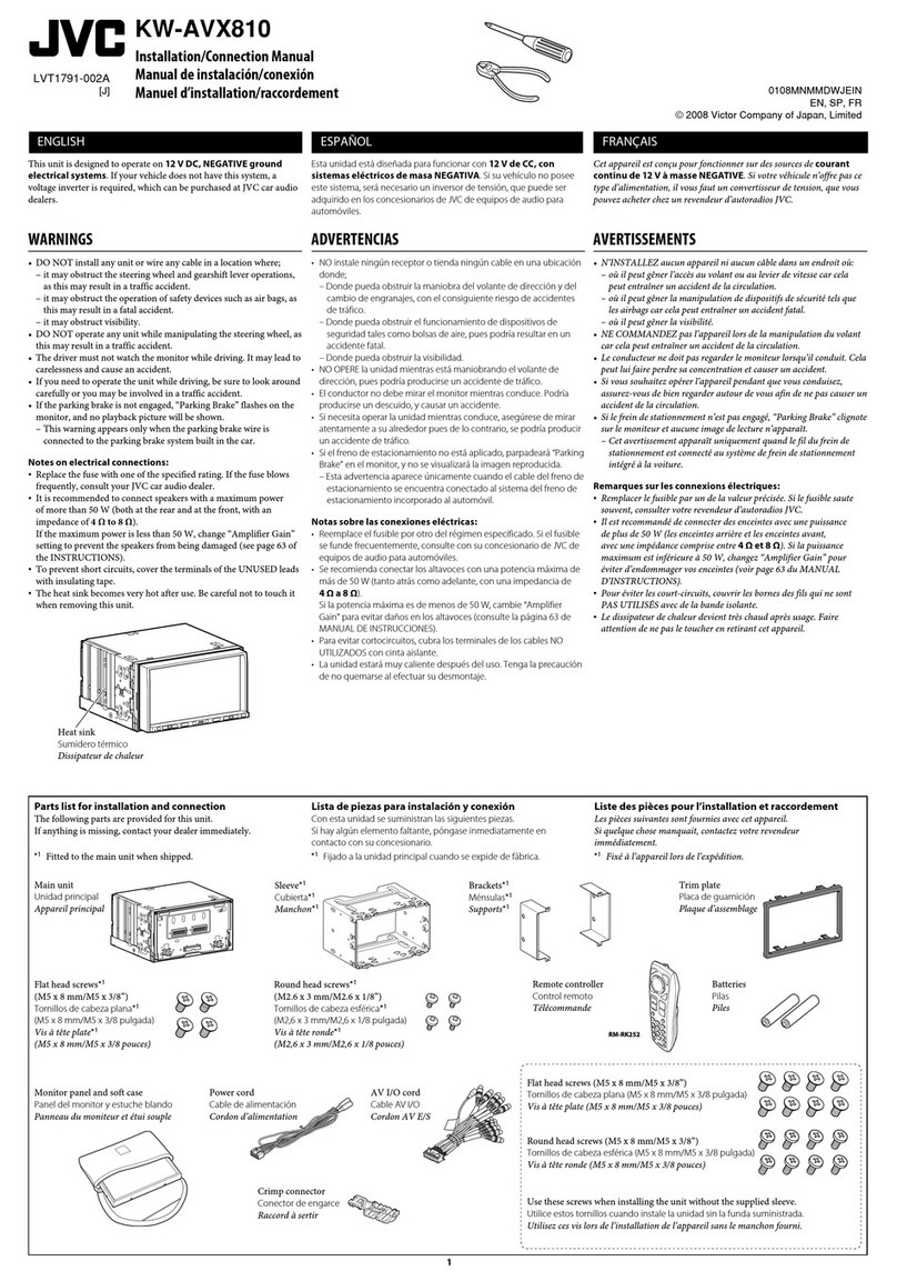 JVC KW-AVX810J Guide