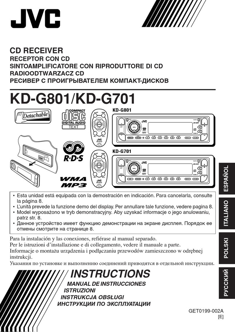 JVC KD-G801 Setup guide