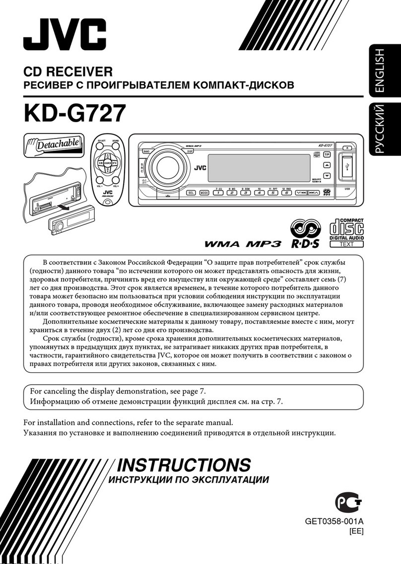 JVC CD Receiver KD-G727 User manual