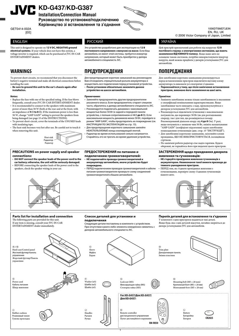 JVC CD Receiver KD-G387 Guide