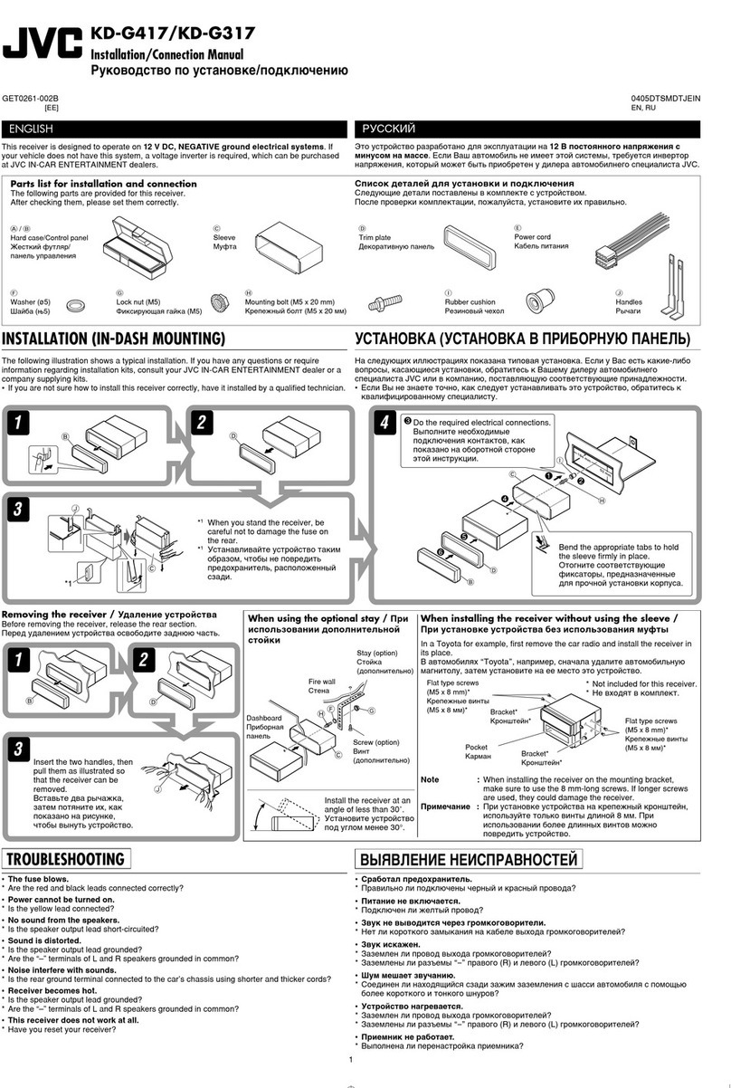 JVC CD Receiver KD-G417 Guide
