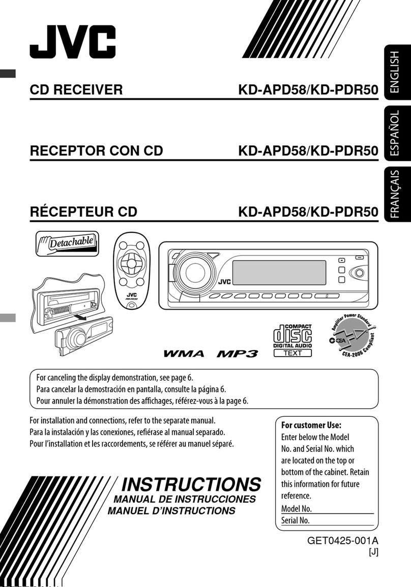 JVC KD-APD58 - Radio / CD User manual JVC KD-APD58 - Radio / CD User manual