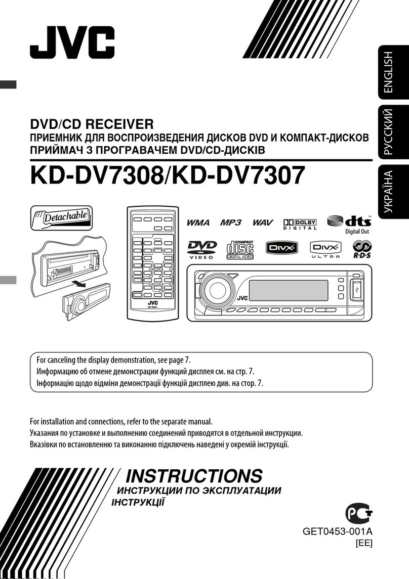 JVC DVD/CD Receiver KD-DV7307 User manual JVC DVD/CD Receiver KD-DV7307 User manual