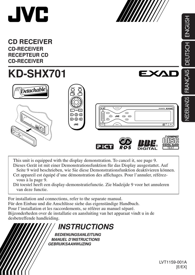 JVC CD Receiver KD-SHX701 User manual