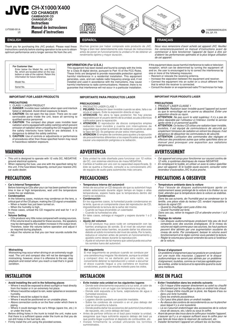 JVC CH-X1000 User manual