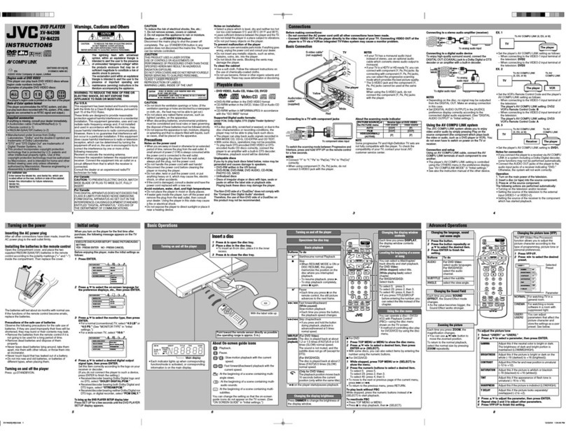 JVC XV-N420B User manual