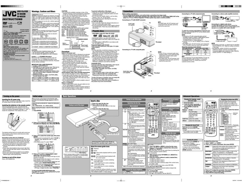 JVC XV-N315B User manual